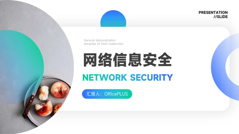 蓝色简洁欧美风网络信息安全PPT模板