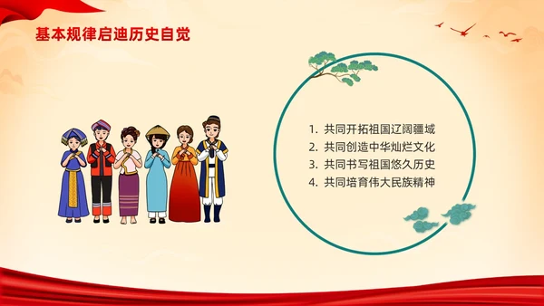 红色国潮中华民族团结PPT模板宣传PPT动态PPT