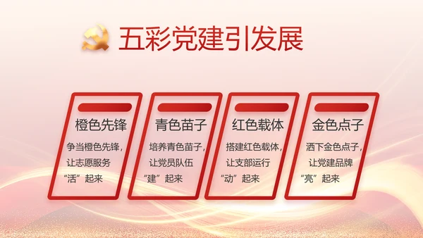 红色党建党支部工作汇报PPT党课