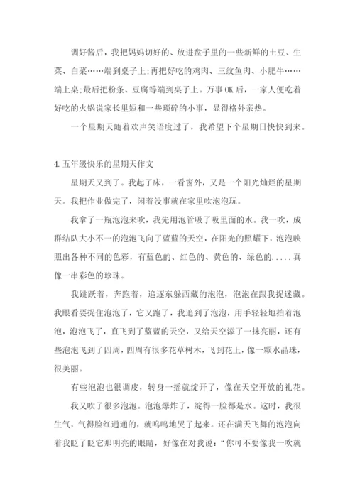 五年级快乐的星期天作文.docx