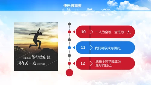 多彩青春励志主题班会PPT课件