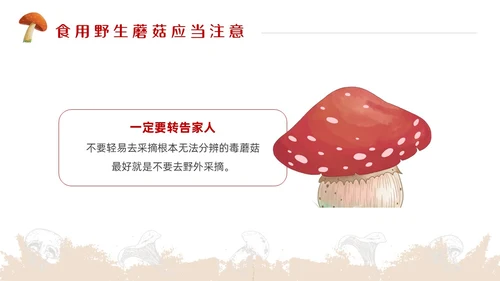 红色简约风毒蘑菇安全教育主题班会安全生产