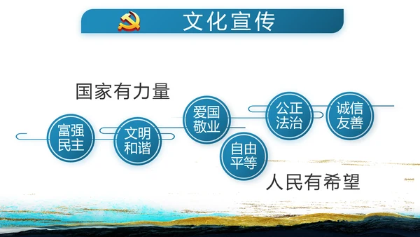 蓝色中国风纪检监察党风廉政建设文化动态PPT