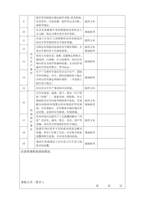 汽车整车维修企业开业申请表.docx