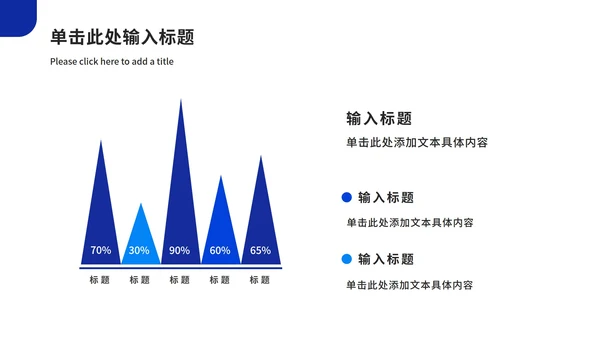 蓝色几何工作汇报ppt模板