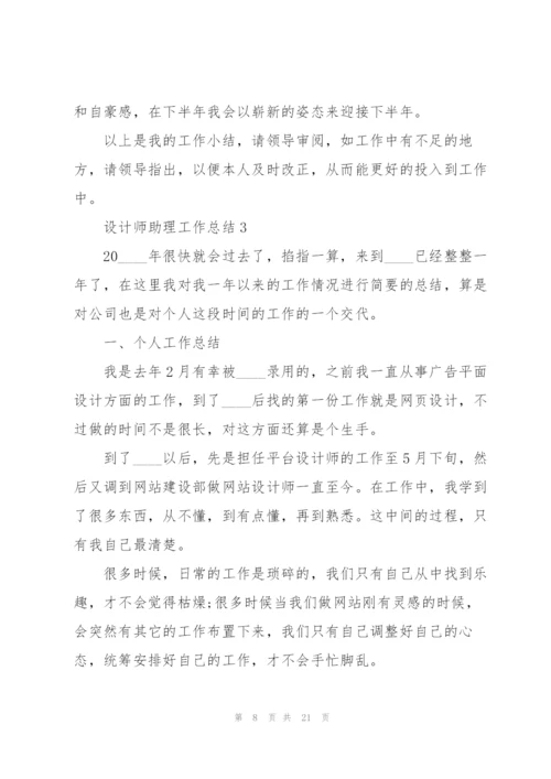 设计师助理工作总结5篇.docx