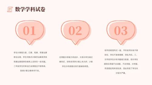 粉色插画风创意形状书本教师成绩分析会成绩质量分析