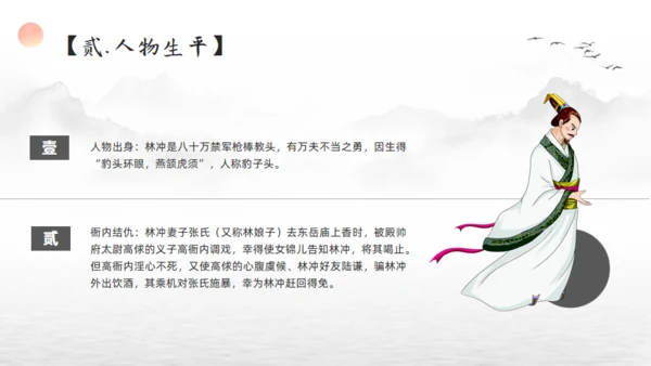 林冲人物简介通用PPT模板