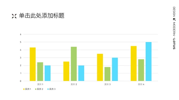 简约荷花白现代设计PPT模板