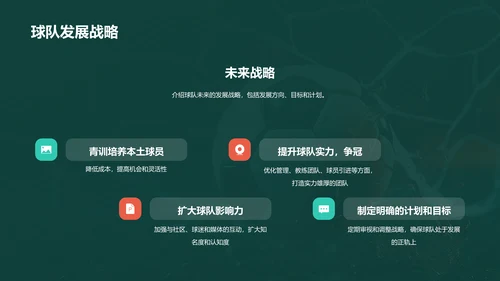 绿色商务现代足球俱乐部赛季总结发布会PPT模板