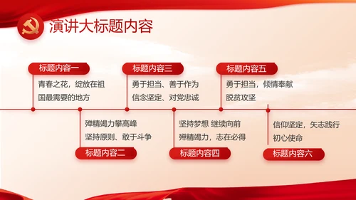 红色党建党支部述职报告动态PPT党课
