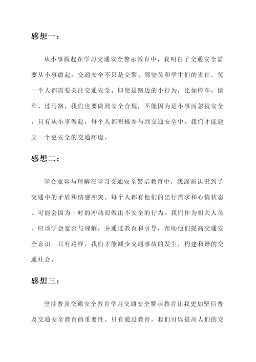 交通安全警示教育学习感想