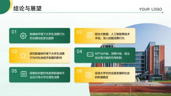 绿色商务风毕业论文答辩PPT模板