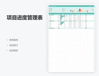 项目进度管理表