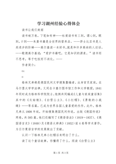 学习湖州经验心得体会 (4).docx