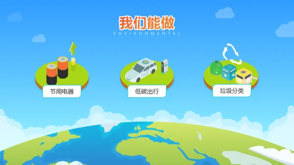 世界地球日携手建设绿色地球通用PPT模板
