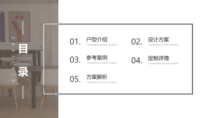 室内设计高端住宅房屋装修设计方案PPT模版