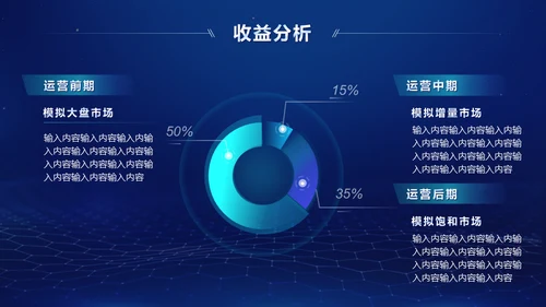 互联网蓝色科技商业计划书通用PPT模板