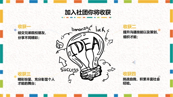 卡通简约大学生社团招新PPT模板