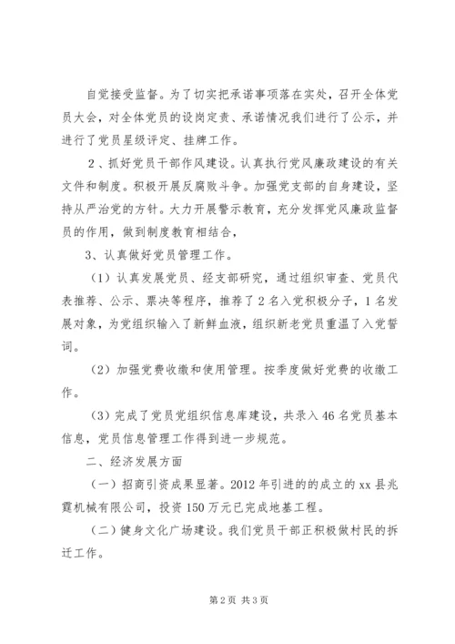 村党支部上半年党建工作汇报材料.docx