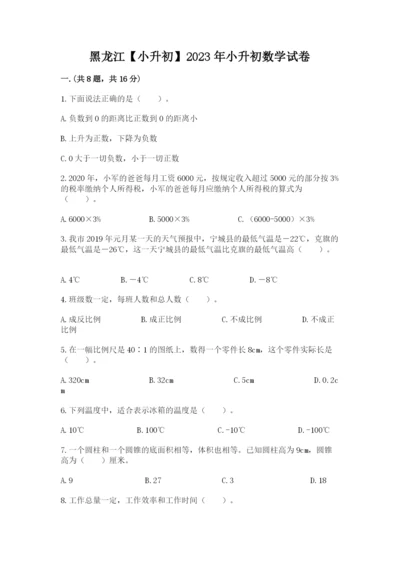 黑龙江【小升初】2023年小升初数学试卷含答案ab卷.docx