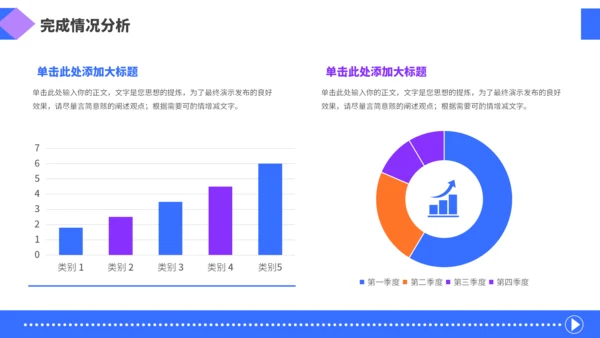 蓝色简约风汇报PPT模板