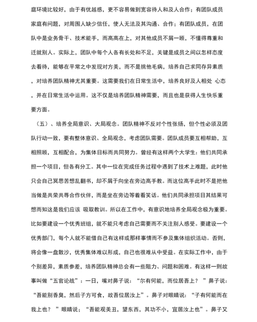 责任心和团队执行力详解.docx