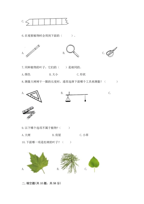 教科版一年级上册科学期末测试卷带答案（夺分金卷）.docx