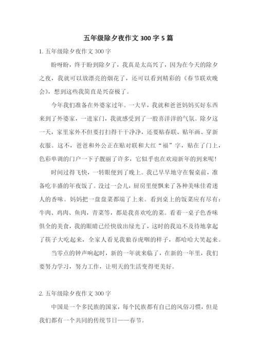 五年级除夕夜作文300字5篇.docx