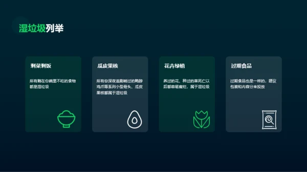 绿色环保科技垃圾分类投放指南PPT案例