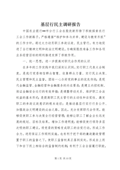 基层行民主调研报告.docx