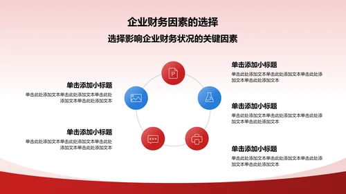 红色商务风财务分析PPT模板