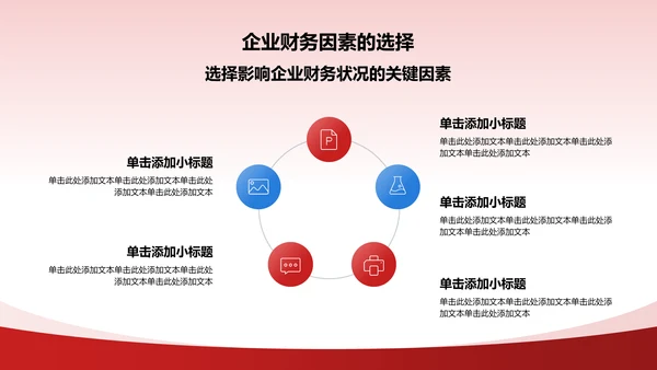 红色商务风财务分析PPT模板