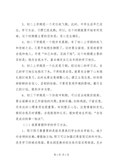 初中三年学习计划书.docx