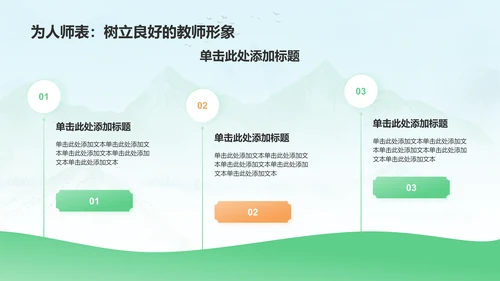 绿色水墨风师德师风培训PPT模板