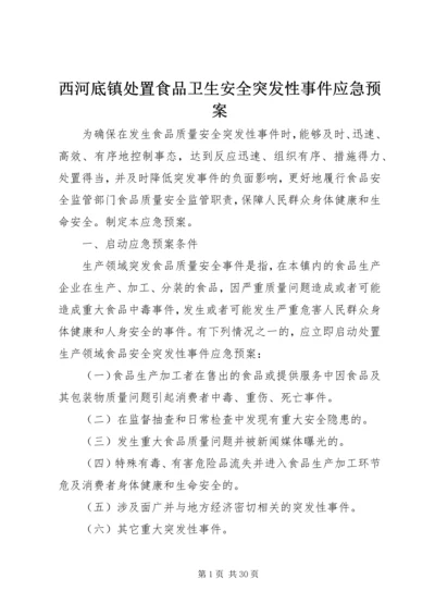 西河底镇处置食品卫生安全突发性事件应急预案.docx