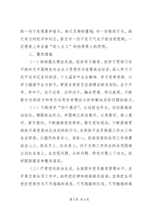 支部班子组织生活会检视剖析材料.docx