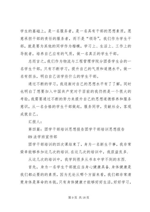 团学干部培训思想汇报.docx