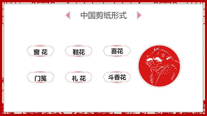 剪纸文化 中国传统文化介绍课件