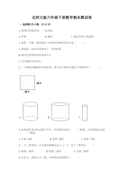 北师大版六年级下册数学期末测试卷【能力提升】.docx