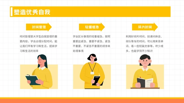 黄色潮流风格启航新征程PPT模板