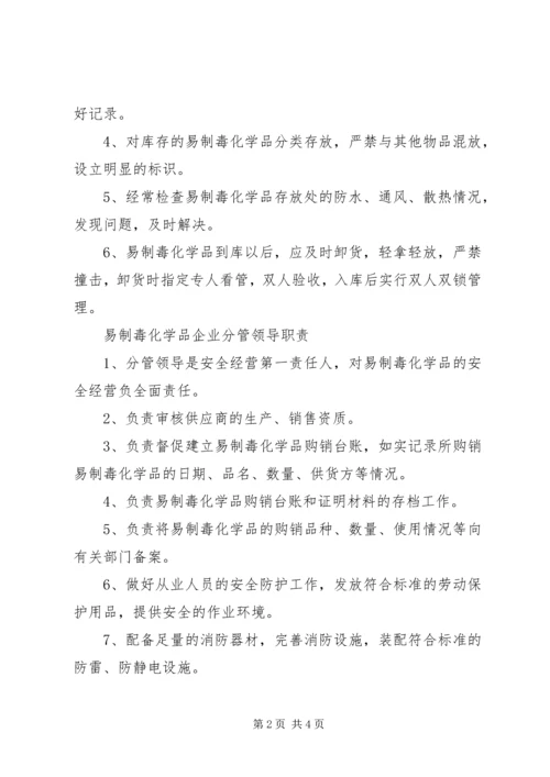 易制毒化学品仓储人员职责.docx