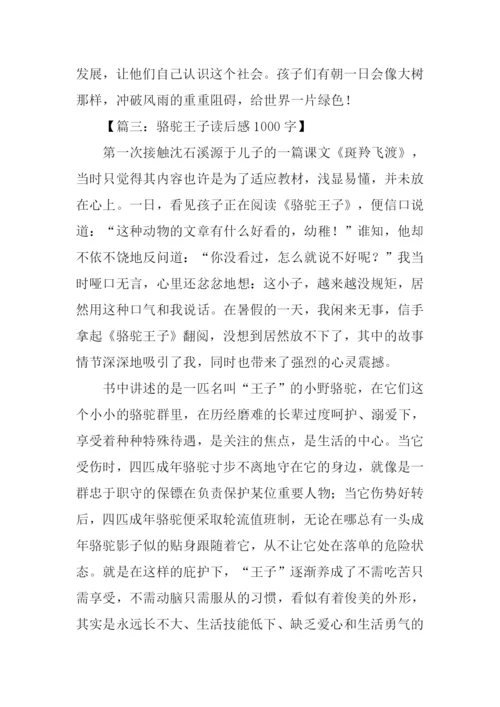 骆驼王子读后感1000字.docx