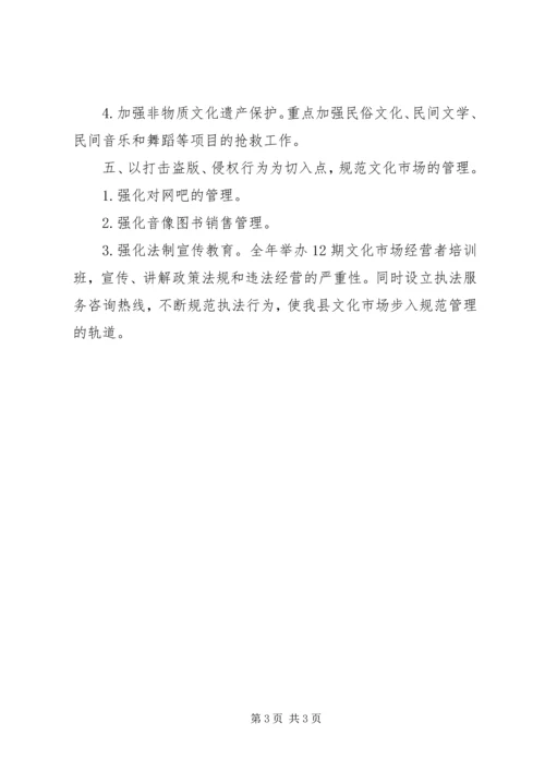 文化局工作计划（县）.docx