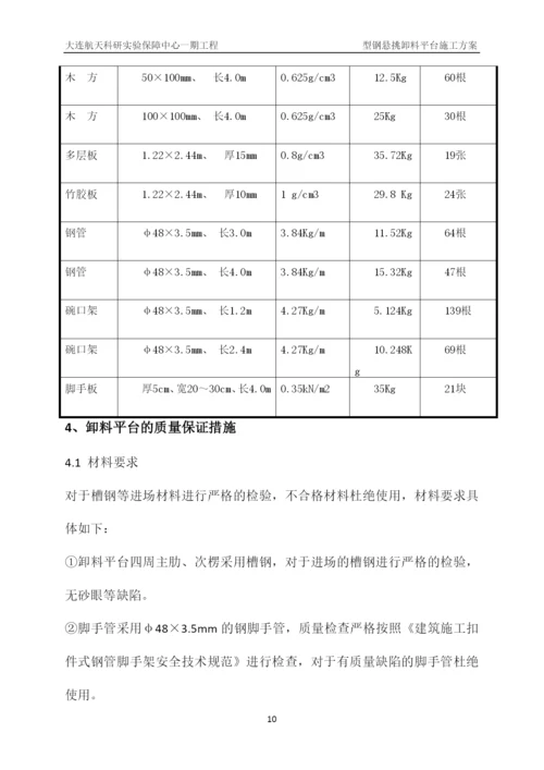 型钢悬挑卸料平台施工方案.docx