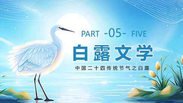 美丽的梦幻传统节气白露PPT模板