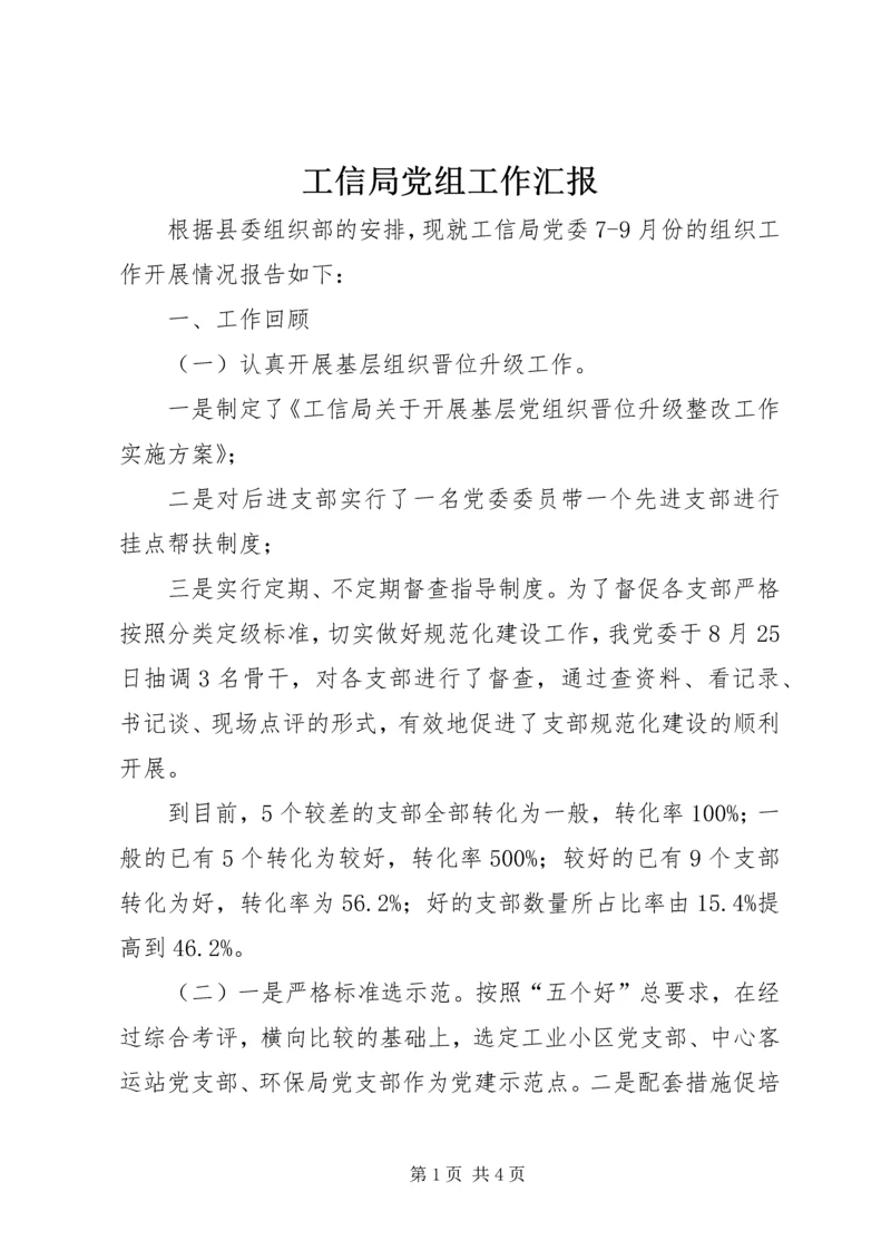 工信局党组工作汇报.docx