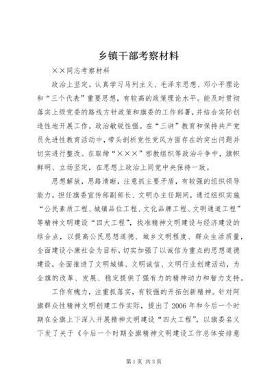 乡镇干部考察材料.docx