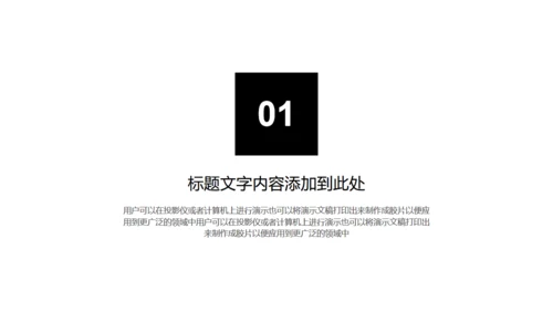 无色主义设计黑白风通用PPT模板