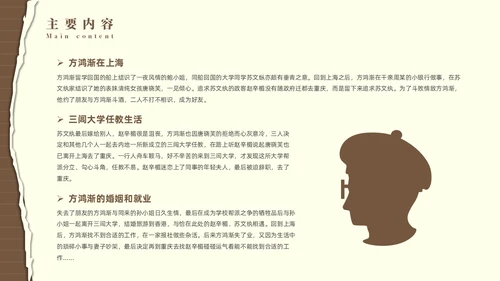 棕色简约风围城读书分享课件